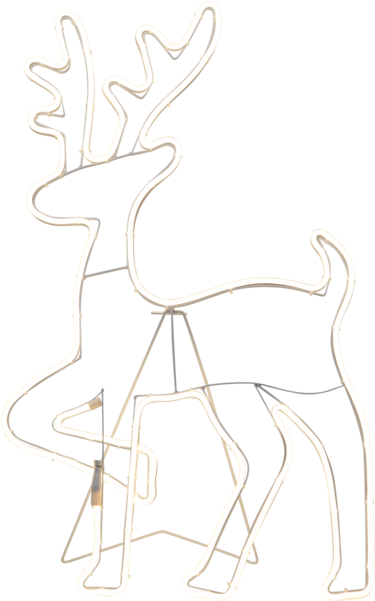 Star LED-Silhouette „NeoLed“ Rentierkopf, 300 Warmweiße LEDs, Für Innen & Außen, 76x74 Cm, 1,5 M Kabel