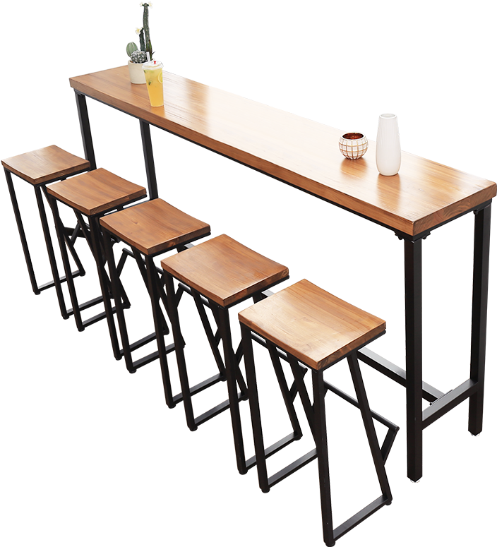 American Bar Table Solid Wood Bar Restaurant Bar Café - Kitchen & Dining Room Table (800x800), Png Download