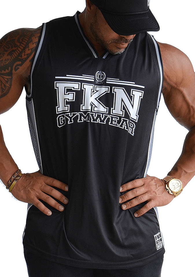 Men's Fkn Basketball Jersey Singlet In Black - Clothing (674x960), Png Download