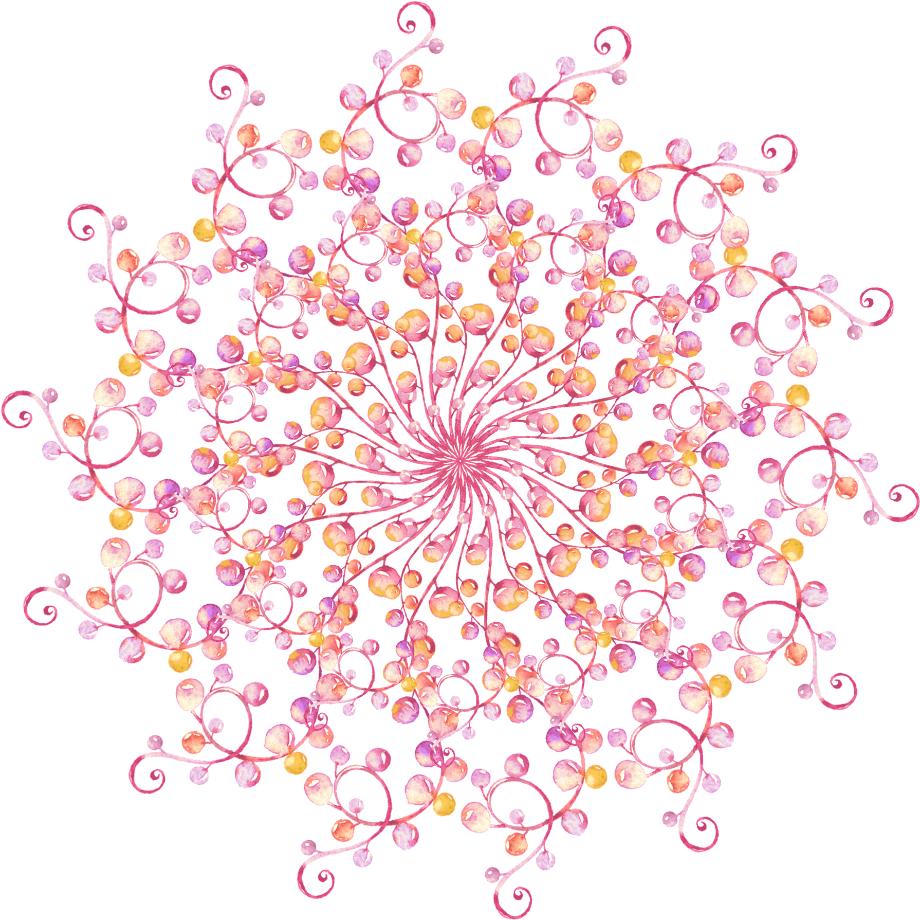 Sencillo Elegante Lujoso Acuarela Png Y Psd - Motif (2000x2000), Png Download