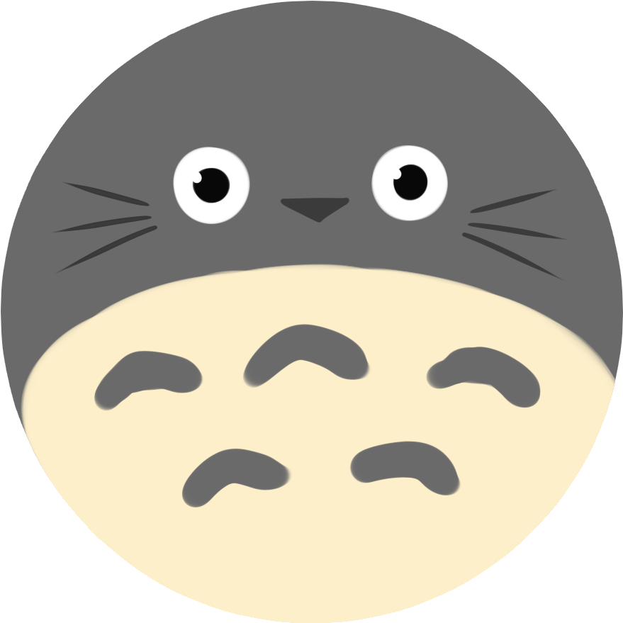 Totoro Totorobadge Ghiblimerch Ghibli Chapa - Totoro Badge (1000x1000), Png Download