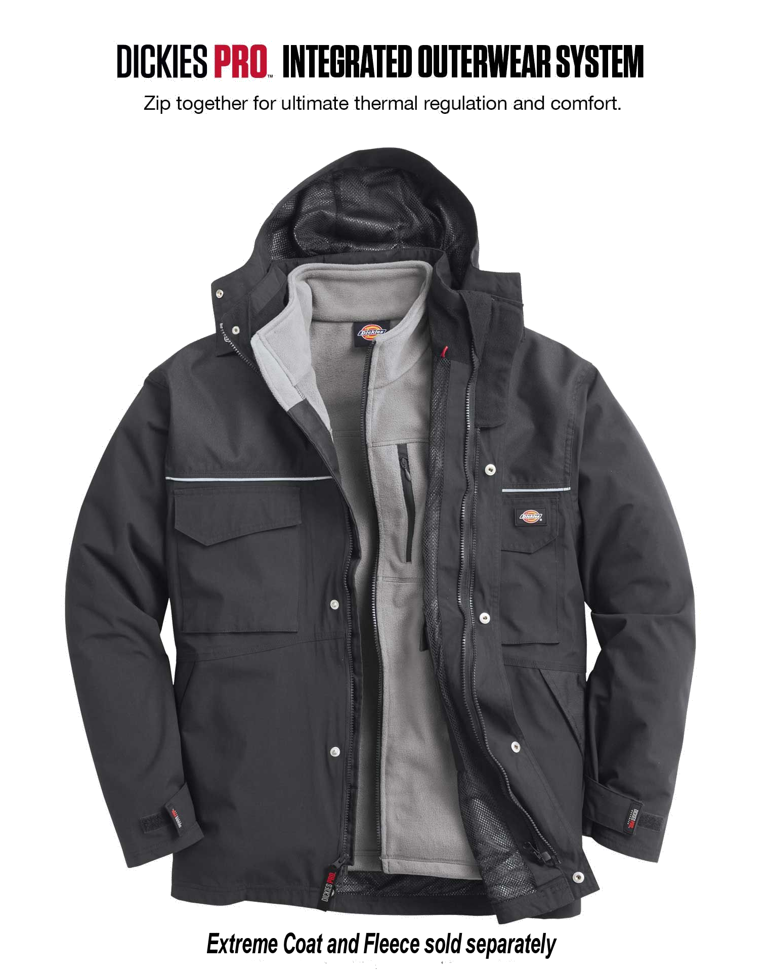 Integrated Outerwear System - Dickies Jasper Extreme Coat (1563x2000), Png Download