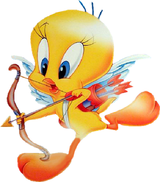 Tweety Bird Baby Disney Images - Valentines Tweety Bird (523x593), Png Download