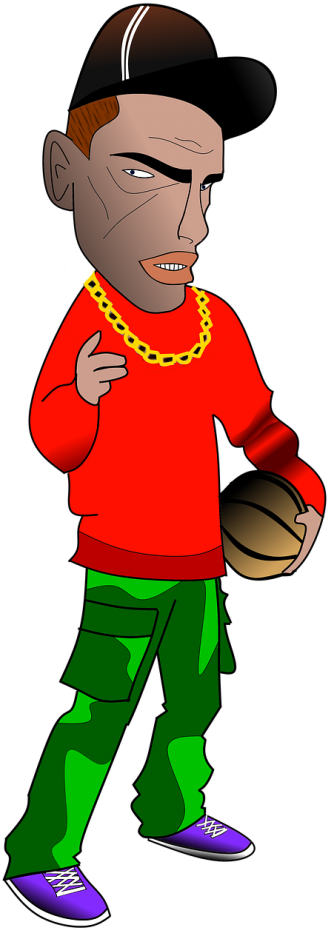 แร็ ป เปอร์ การ์ตูน (500x948), Png Download