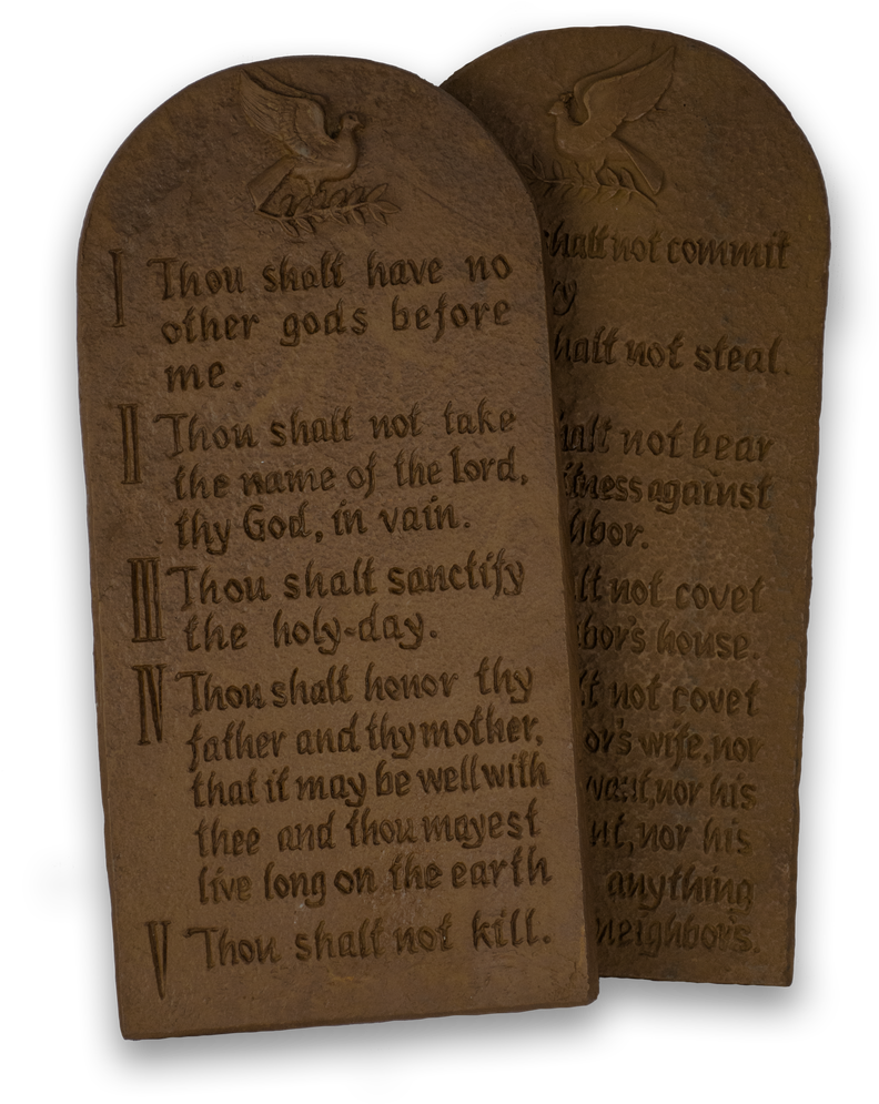 Resin Plaques Of The Ten Commandments - Headstone (1088x1280), Png Download