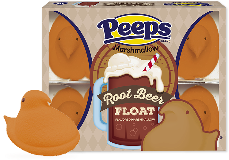 Root Beer Float Flavored Marshmallow Chicks - Sour Cherry Peeps (1008x538), Png Download