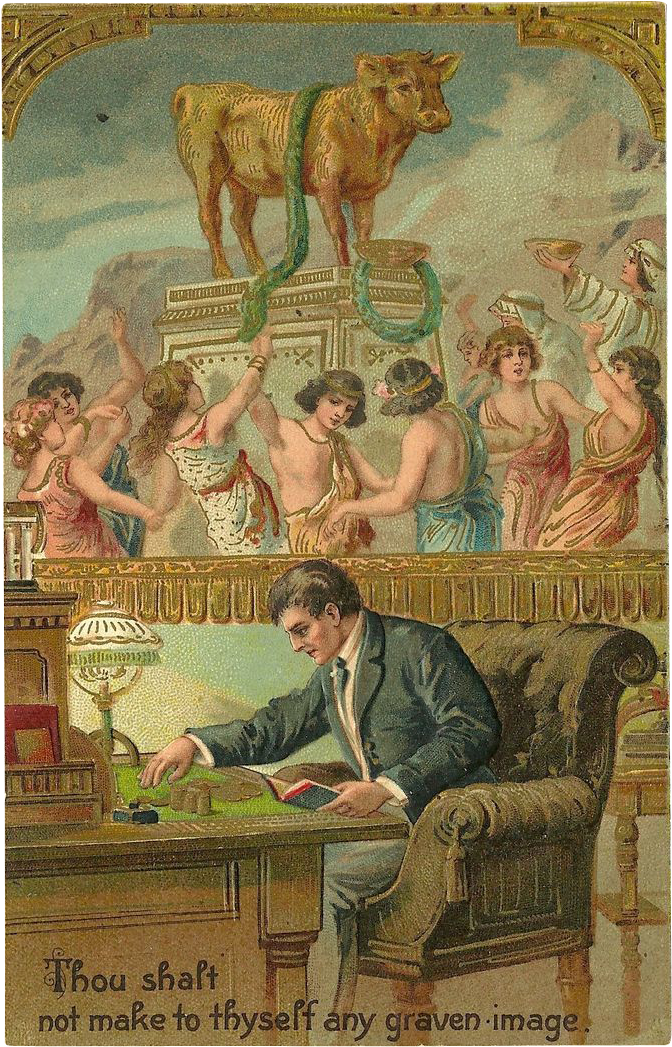 Embossed Pfb Ten Commandment Postcard - Painting (1046x1046), Png Download