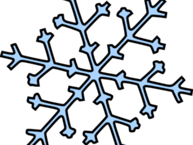 Snowflake Clipart Transparent Background - White Snowflake Outline Png (640x480), Png Download