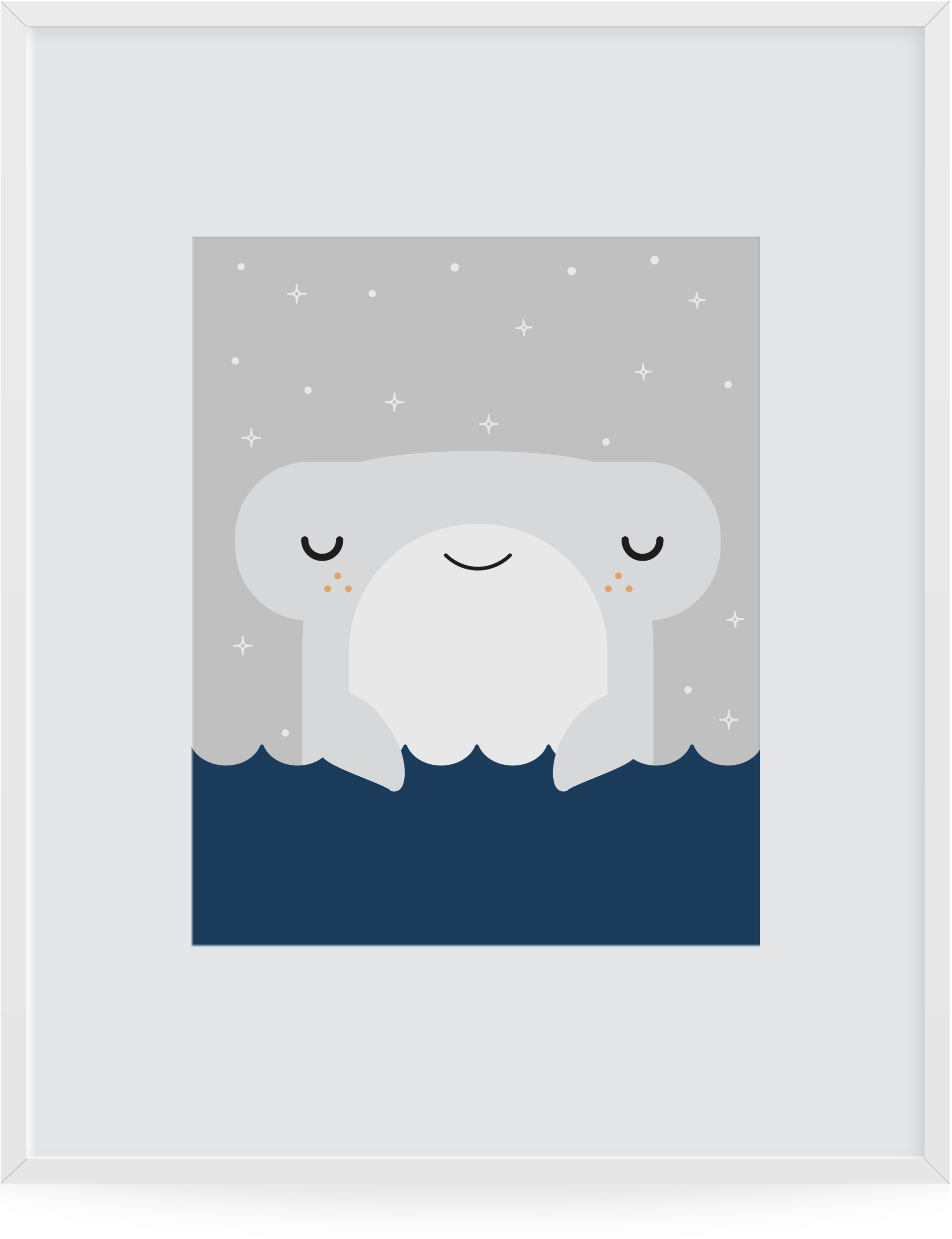 Hammerhead Shark Art Print - Sheep (2600x2600), Png Download