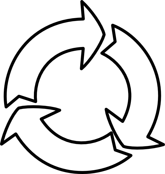 Download Reduce Reuse Recycle Black And White Png PNG Image with No ...