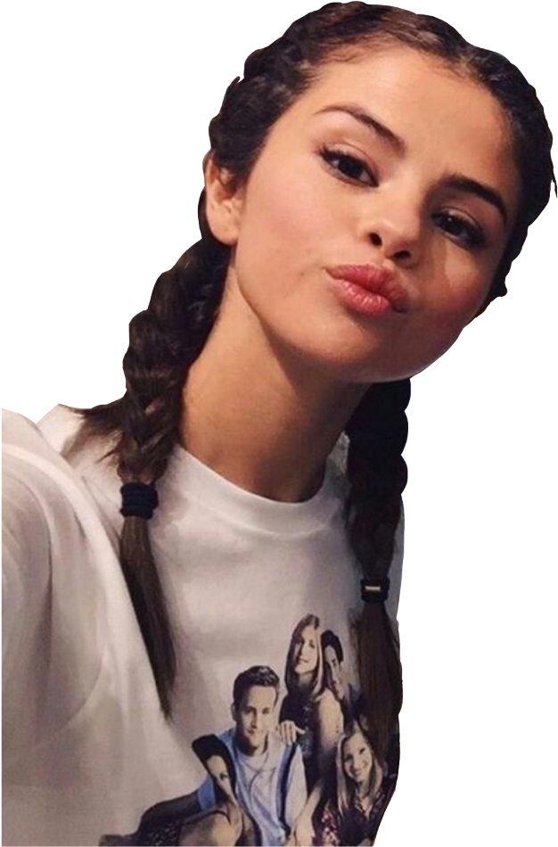 Selfie Sticker - Selena Gomez Duck Face Selfie (1024x1024), Png Download