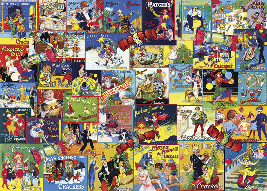 Christmas Crackers Jigsaw Puzzle - Gibsons Games Christmas Crackers 1000 Piece Jigsaw (1000x1000), Png Download