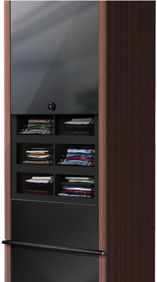 Clothes Appear Folded After Being Inserted Into A Tray - Cabinetry (750x563), Png Download