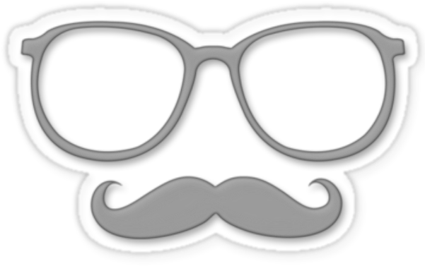 Glasses And Moustache Png - Printable Sunglasses Photo Props (600x602), Png Download