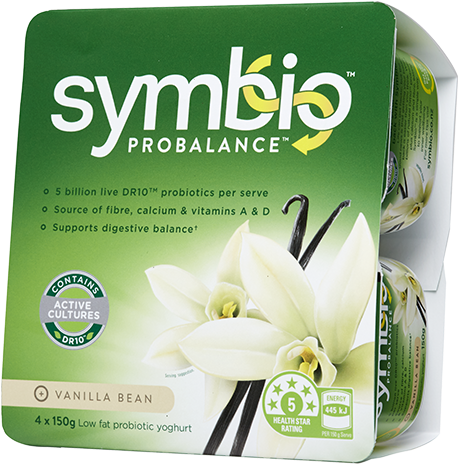 Symbio Probalance Vanilla Yoghurt 4 X 150g - Yogurt (750x573), Png Download