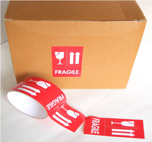 Caution ／ Warning Used Roll Stick Printed Adhesive - Box (720x540), Png Download