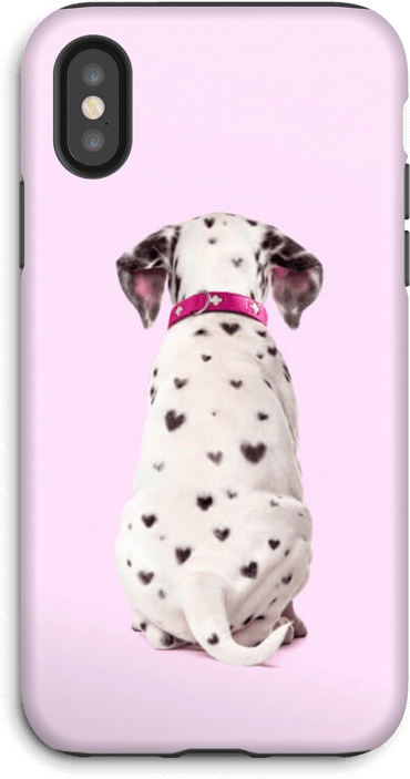 Dalmatian Love Case Iphone X Tough - Dalmatian Dog (499x800), Png Download