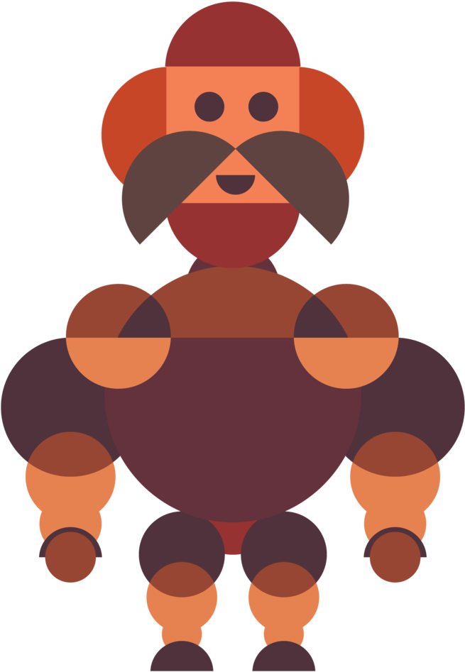 Strong Man Men's Printed Vest - Illustration (960x960), Png Download