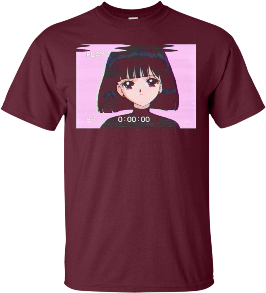 Sad Girl Retro Japanese Anime Vaporwave Apparel - Orange Shirt Day Quotes (1024x1024), Png Download