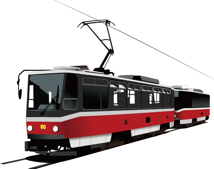Trolleybus Png - Tram Png (744x586), Png Download