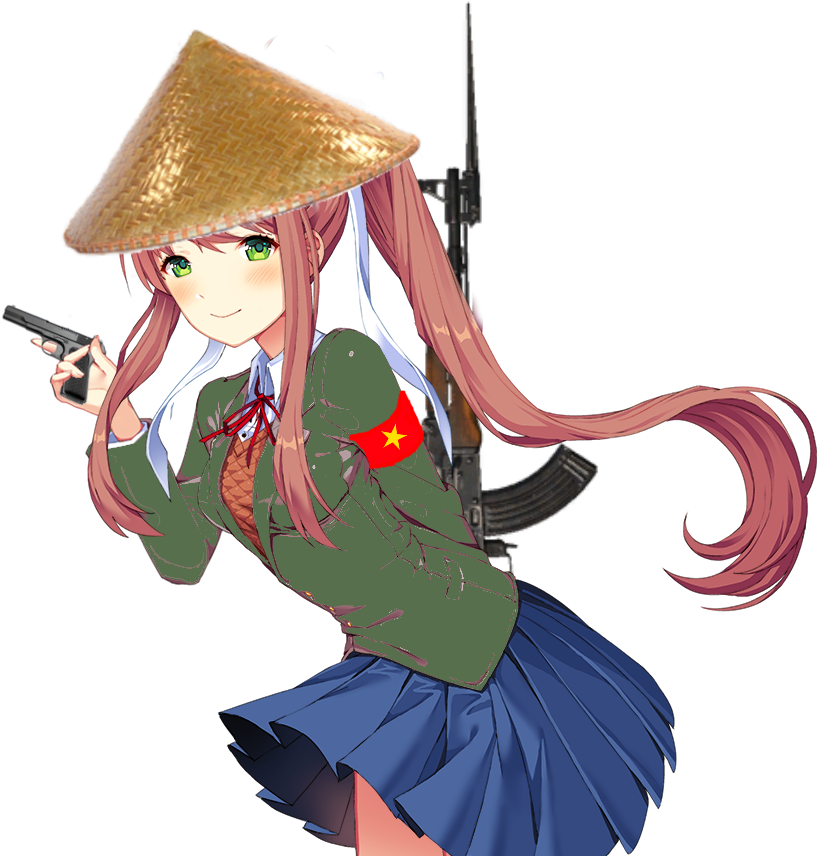 Link - - Ddlc Monika Sprite (856x867), Png Download