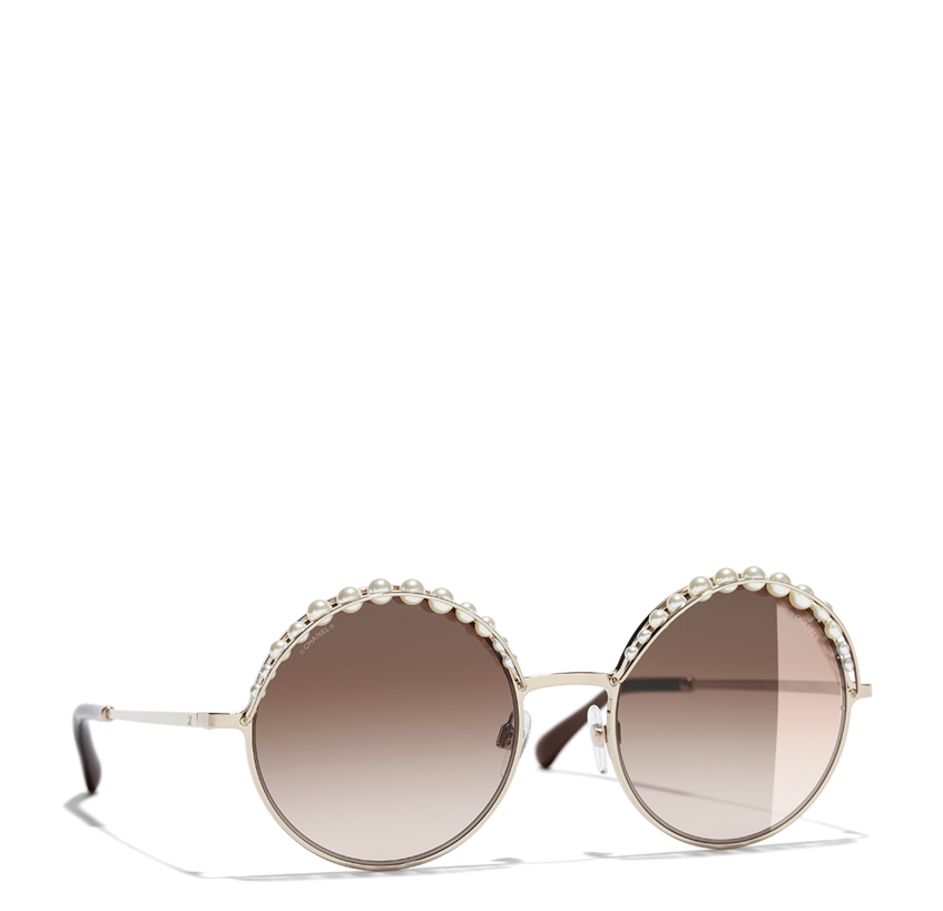 Oculos Redondos - Chanel Pearl Sunglasses 2018 (846x1080), Png Download