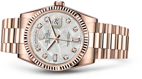 /rolex Replica /watches/day Date/rolex Day Date Watch - Day Date Gold Green Dial (610x610), Png Download