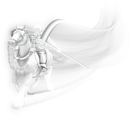 The Reaper Rides Again Shower Curtain For Sale By Transparent - Stallion (600x600), Png Download