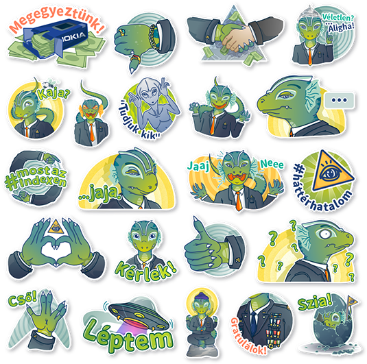 Viber Lizardman Stickers Pack (600x534), Png Download
