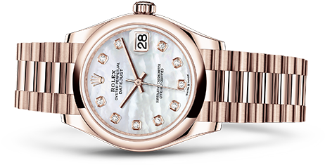 Rolex Datejust Everose Gold M278245-0014 - Datejust Neu 31 Weissgold Mit Pave (840x550), Png Download