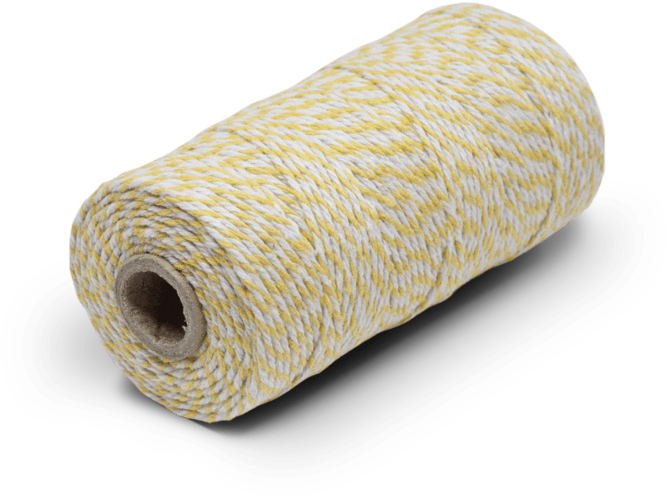 Bakers Twine 100% Cotton Yellow & White - Thread (760x622), Png Download