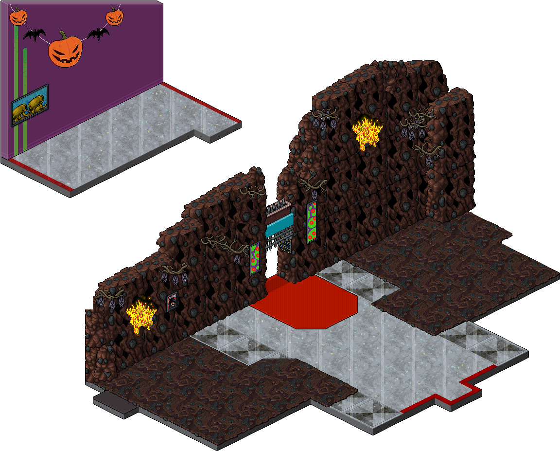 Recepcao De Halloween - Habbo Hotel Welcome Lounge (1322x962), Png Download