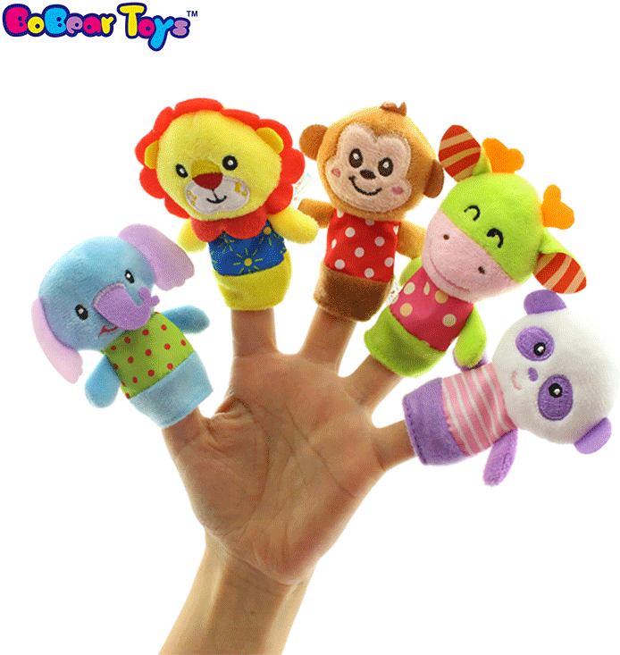 Bobeartoys Custom Lovely Soft Finger Puppets Toys Parent-child - 布 手 偶 (750x750), Png Download