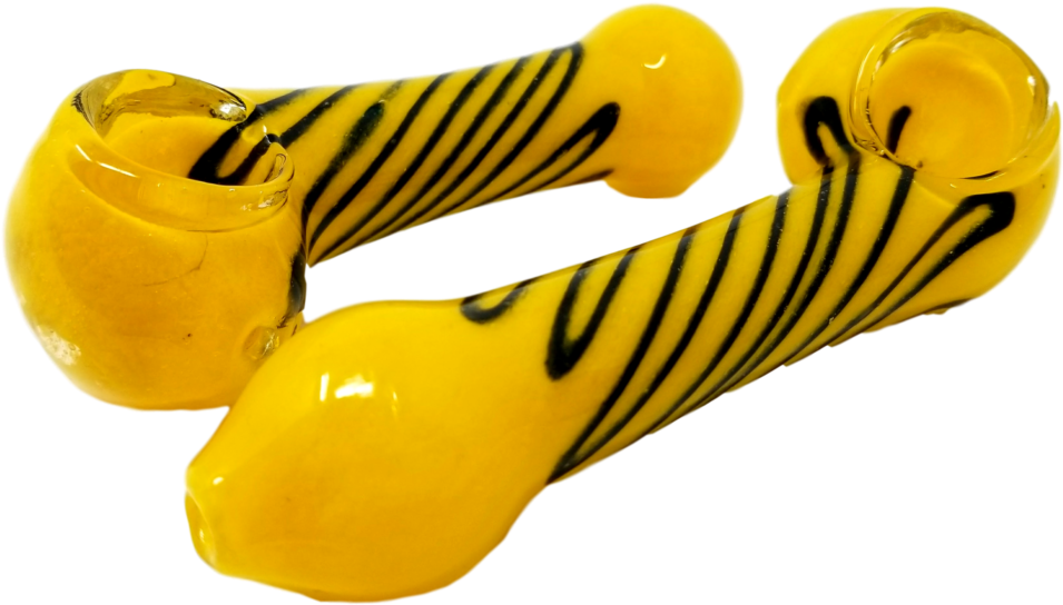 Details About 4" Yellow Black Stripes Tobacco Smoking - Toy (1024x1024), Png Download