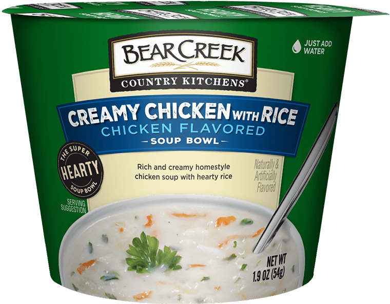 Creamy Chicken With Rice Soup Bowl - Bear Creek Soup (900x900), Png Download