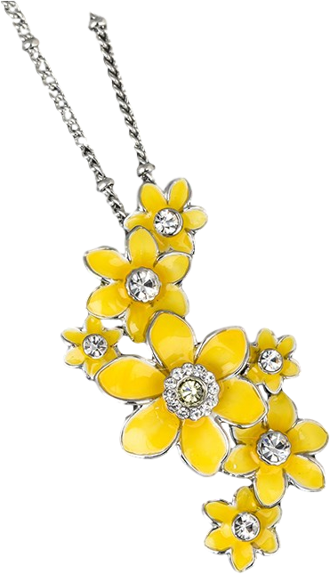 Equilibrium Radiant Daffodil Cluster Necklace Boxed - Locket (700x700), Png Download