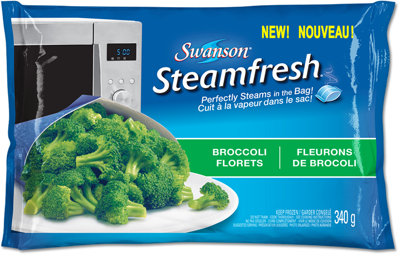 These Delicious Broccoli Florets Steam Perfectly In - Steamed Broccoli In Bag (800x800), Png Download