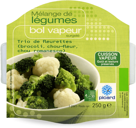 Bol Vapeur Brocolis, Choux-fleurs, Choux Romanesco - Picard (850x496), Png Download