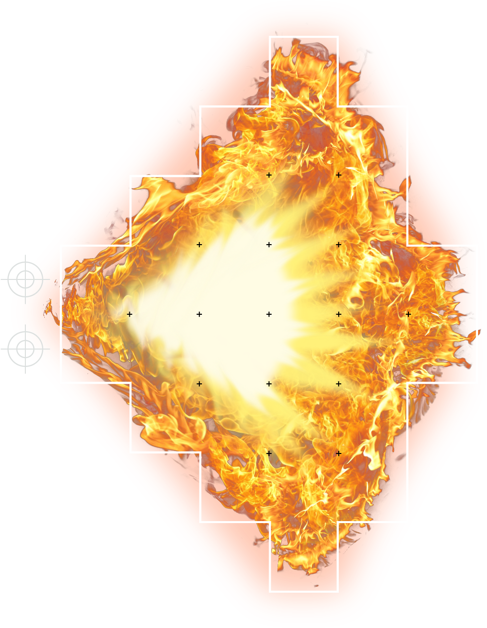 17375-30' Cone Of Fire 90° Spell Template - Amber (1120x1540), Png Download