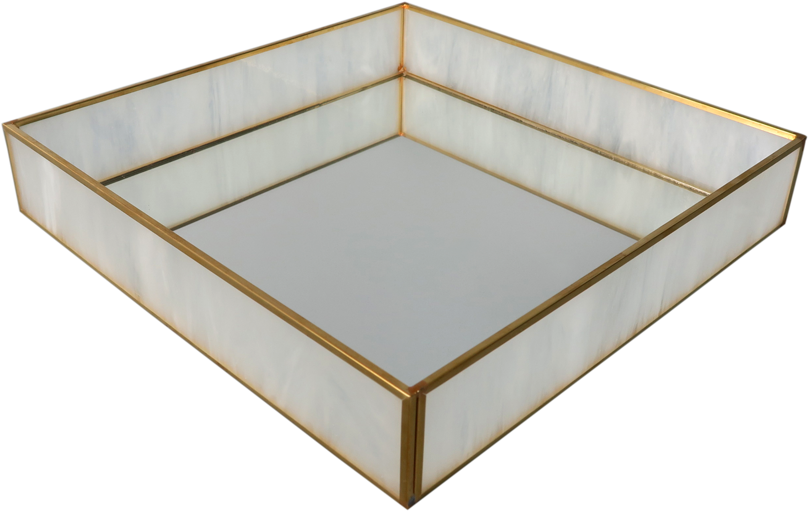 Milk Glass And Brass Box - Wood (1920x1920), Png Download