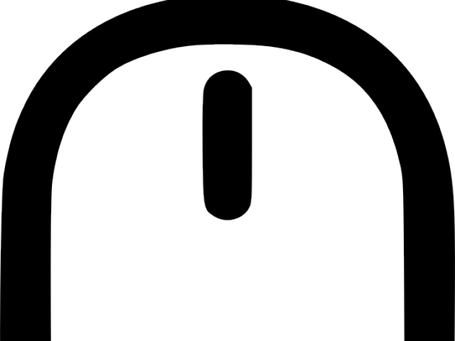Mouse Cursor Click Clipart Graphic - Black-and-white (640x480), Png Download