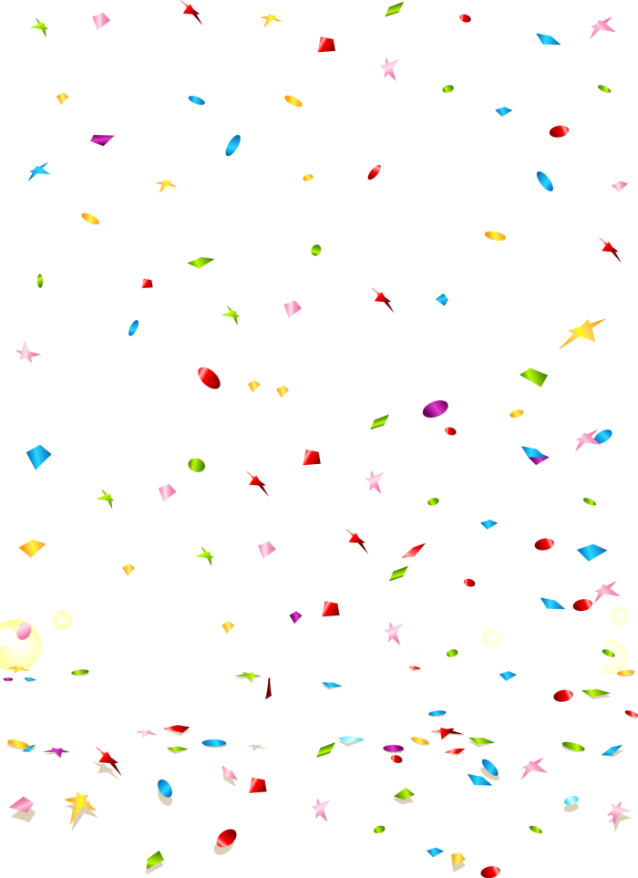 Confetti Transparent Background Png - Transparent Background Confetti Clipart (700x963), Png Download