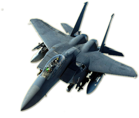 Avion Con Mascara De Capa - F 15 Eagle (960x400), Png Download