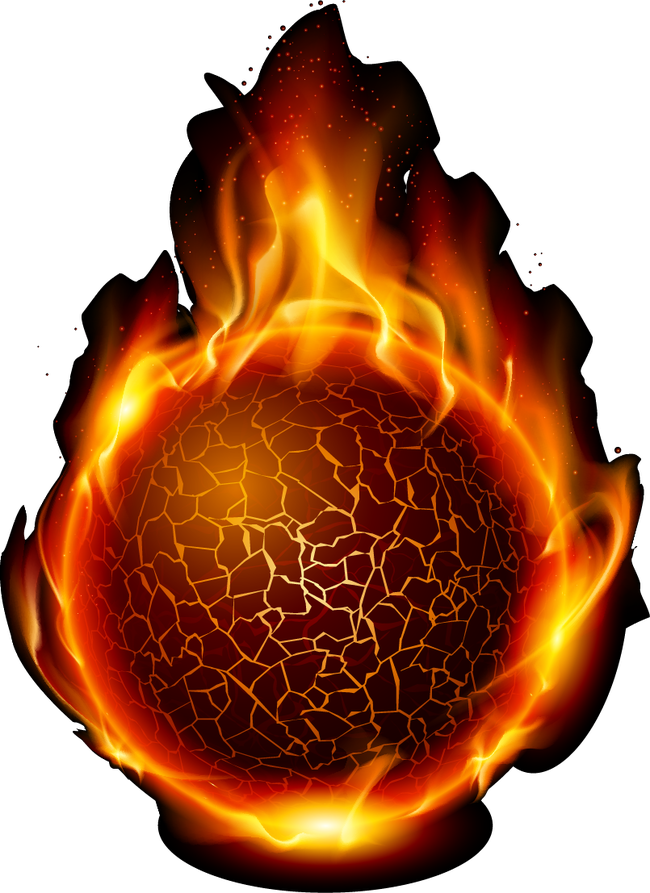 Fire Royalty Free Ball Clip Art Cool - Red Ball Of Fire (650x893), Png Download