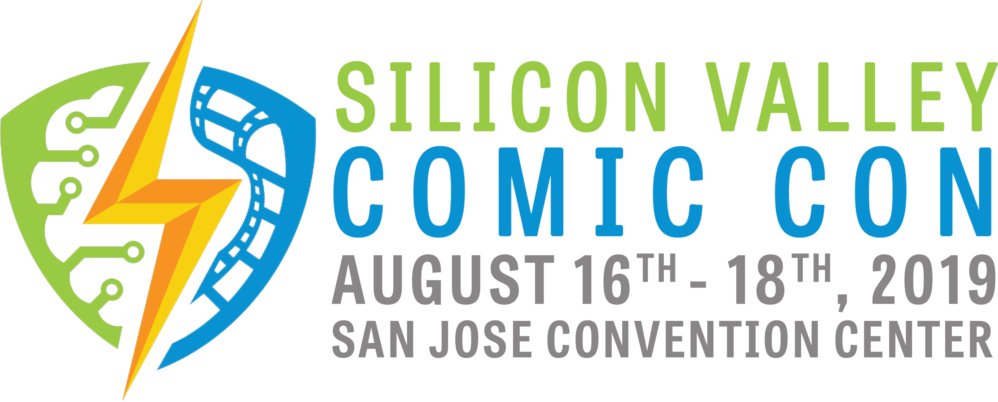 Silicon Valley Comic Con (3331x1323), Png Download