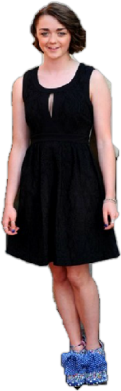 Maisie Williams Png 4 By Nona - Little Black Dress (400x1286), Png Download