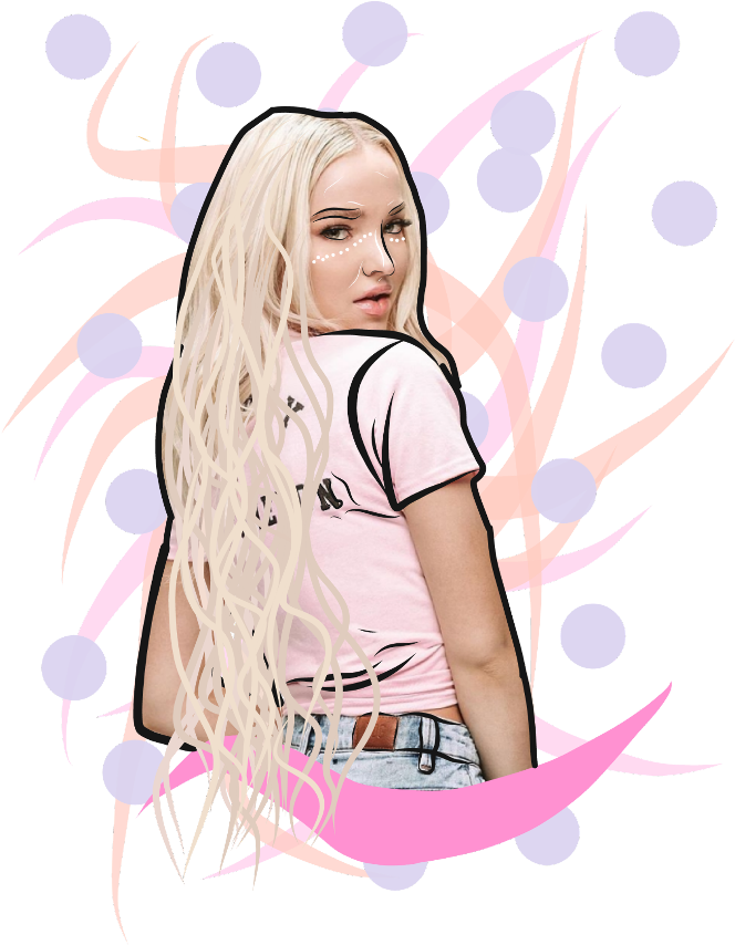 Dovecameron Sticker - Girl (1024x1325), Png Download