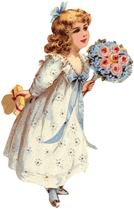 Child, Girl, Children's Day, Blonde, Doll, Beauty - Vintage Little Girl (474x720), Png Download