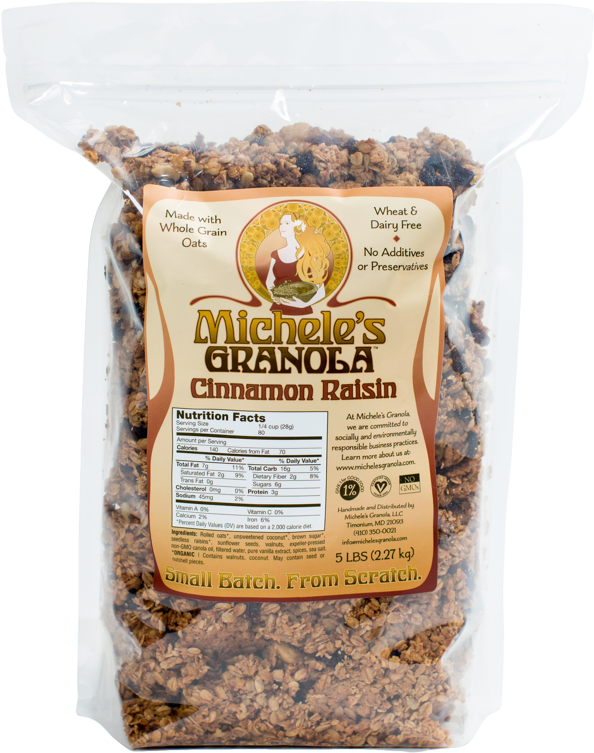 Cinnamon Raisin Cinnamon Raisin Cinnamon Raisin - Granola (1402x1656), Png Download