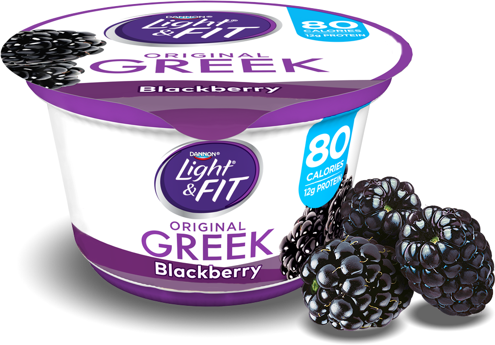 Blackberry Greek Yogurt - Dannon Light And Fit Greek Yogurt Toasted Marshmallow (1140x810), Png Download